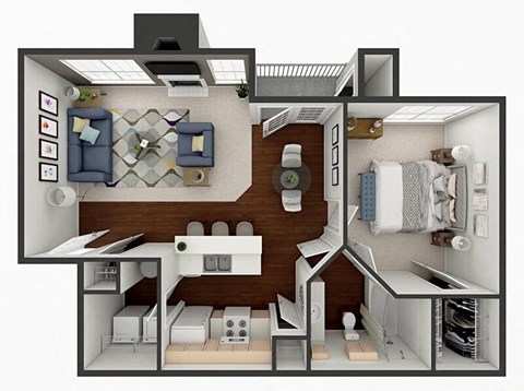 1 bedroom apartment floor plan