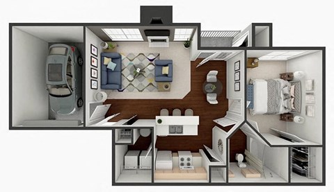 1 bedroom apartment floor plan