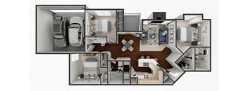 3 bedroom apartment floor plan