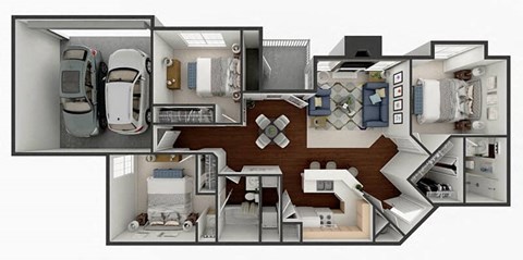 3 bedroom apartment floor plan