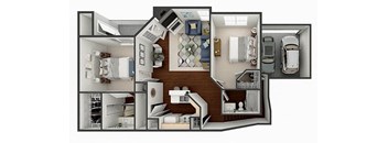2 bedroom apartment floor plan