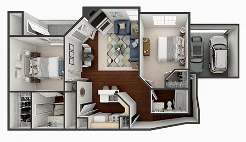 2 bedroom apartment floor plan