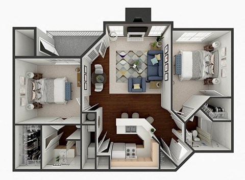 2 bedroom apartment floor plan