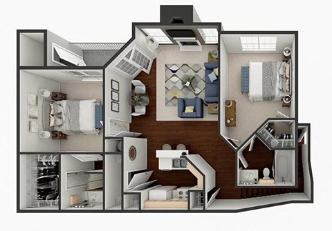 2 bedroom apartment floor plan