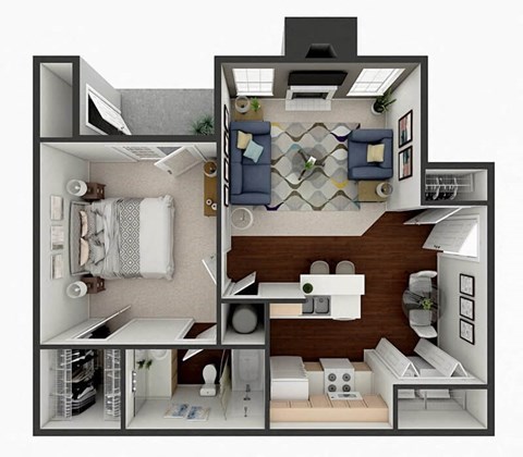 1 bedroom apartment floor plan