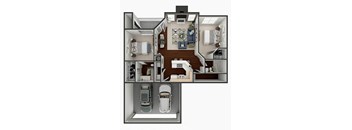 2 bedroom apartment floor plan