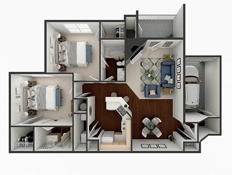 2 bedroom apartment floor plan