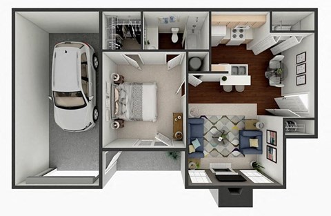 1 bedroom apartment floor plan
