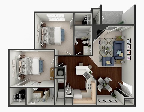 2 bedroom apartment floor plan