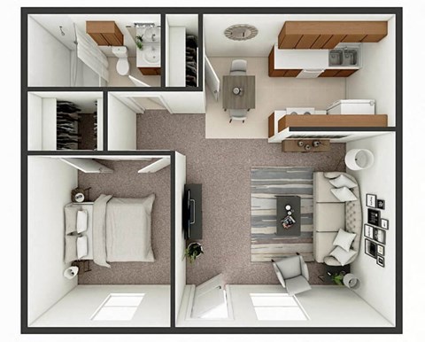 one bedroom apartment floor plan