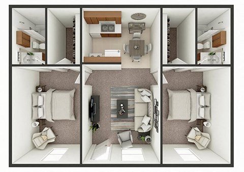 two bedroom apartment floor plan