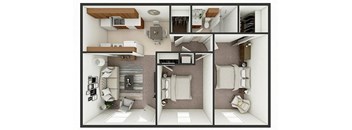 two bedroom apt floor plan