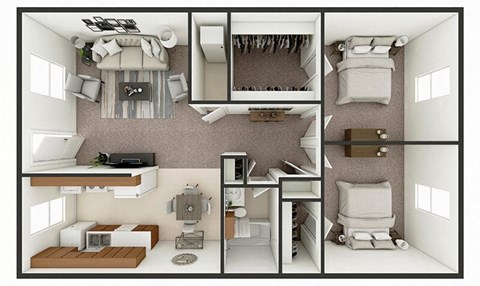 2 bedroom apartment floor plan