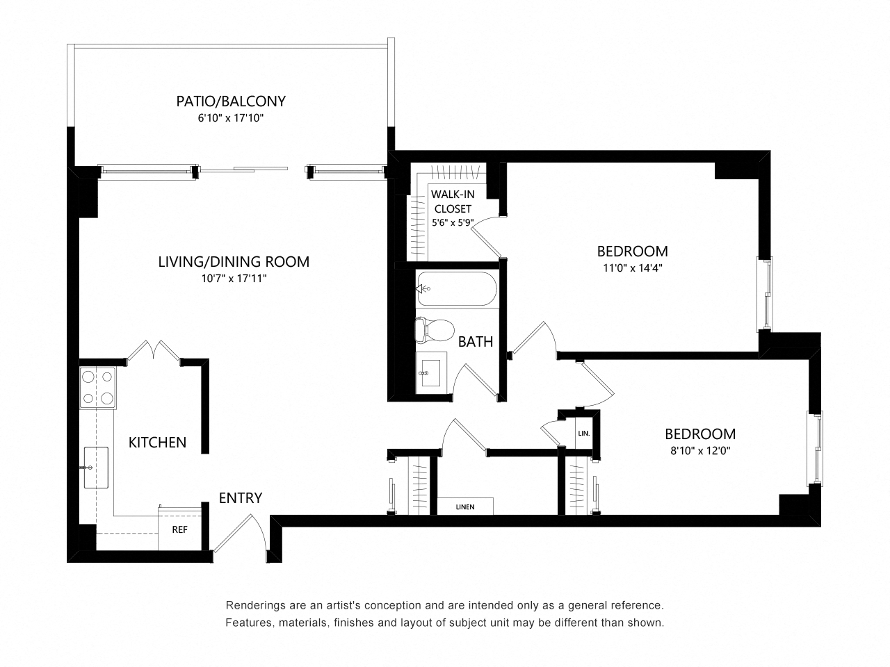 2 Bed 1 Bath