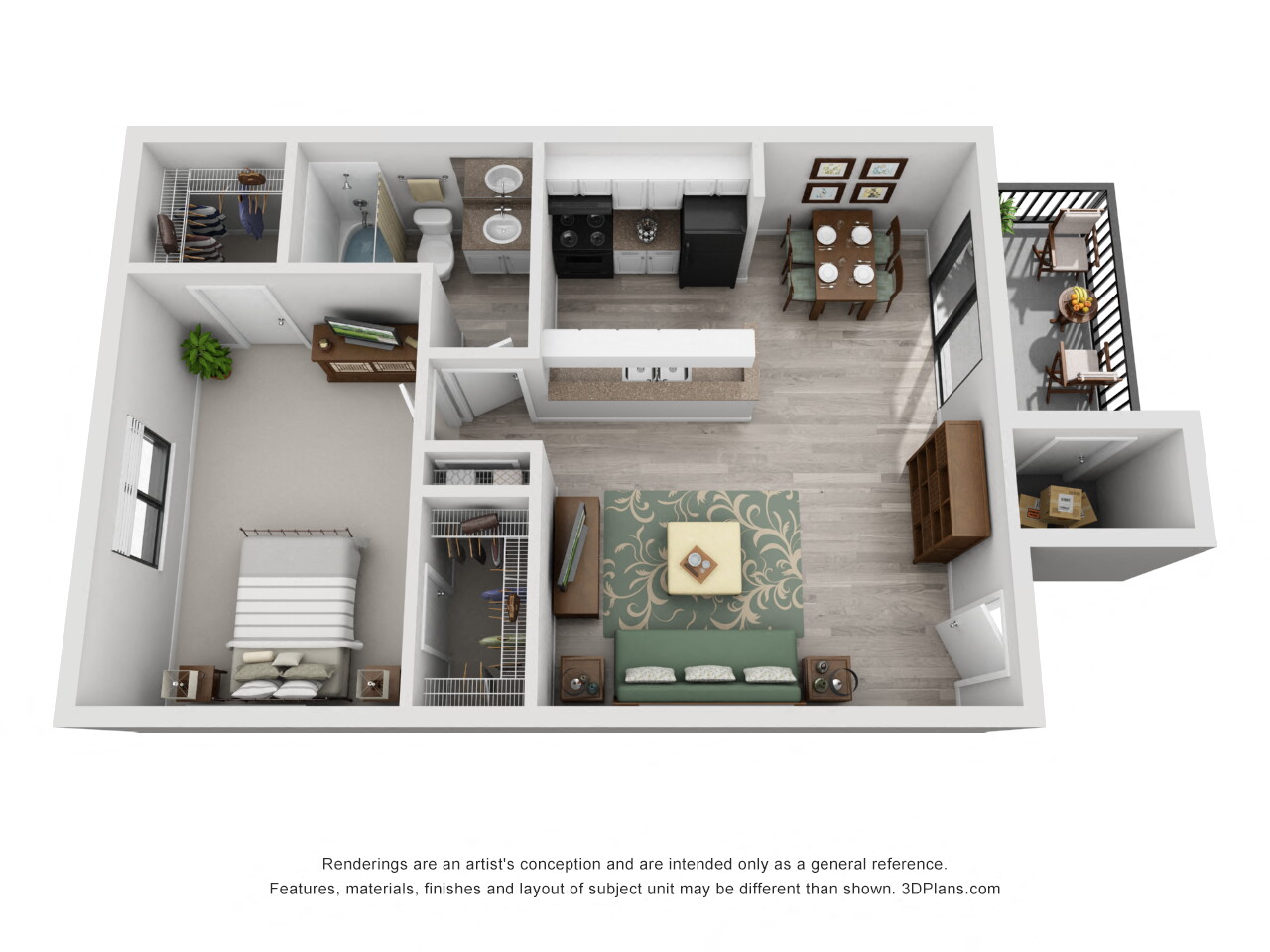 30 West 1 Bedroom Layout