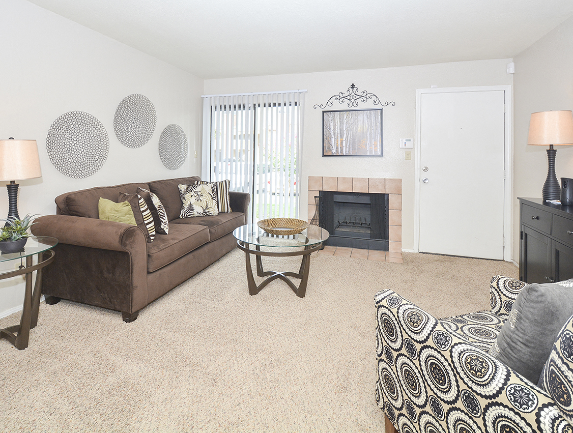 Wood Burning Fireplace in the Living Room