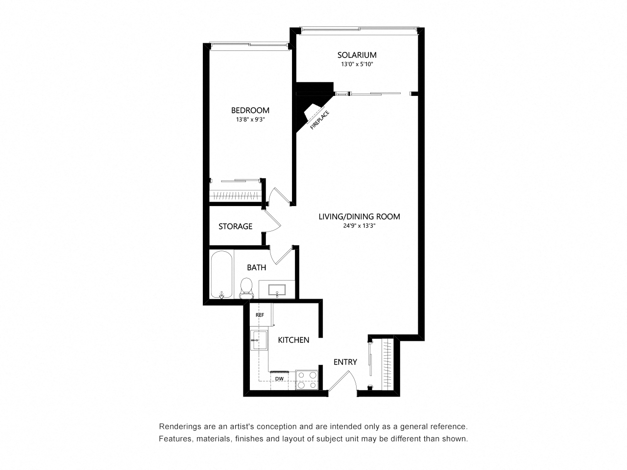 1 Bed 1 Bath