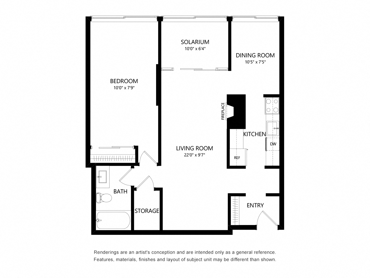 1 Bed 1 Bath