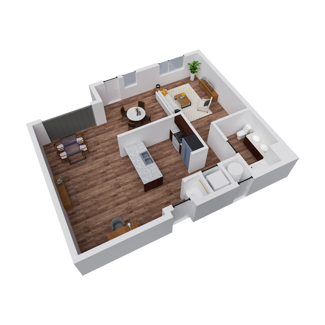 Block 32 Apartments | Berkeley Artist Studio Loft Floor Plan | 0x1