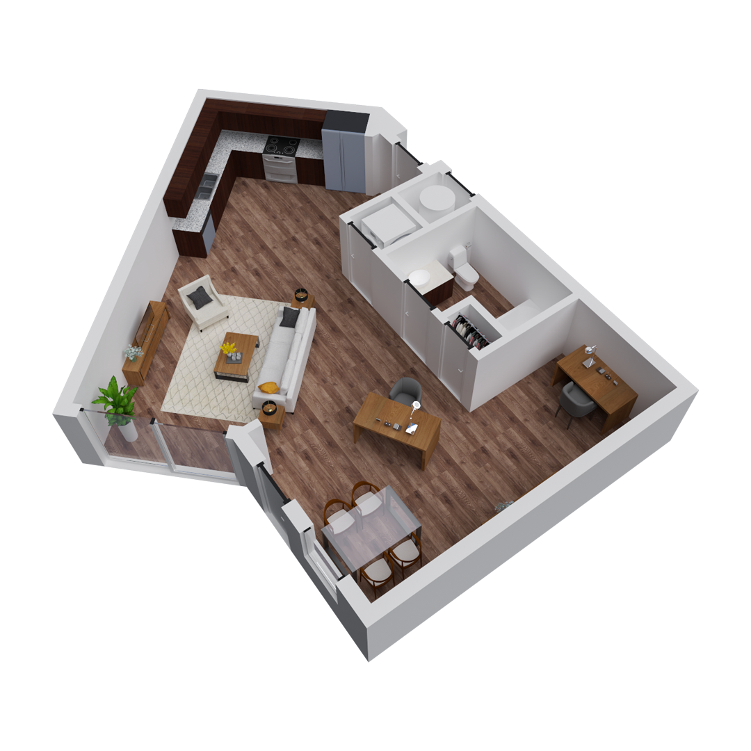 Block 32 Apartments | San Francisco Artist Loft Floor Plan | 0x1