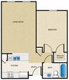 1 Bedroom/1 Bath (Flat)