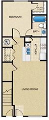 1 Bedroom/1 Bath (Townhouse)