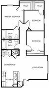 Three Bedroom/Two Bath (C2A)
