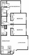 Three Bedroom/Two Bath (C3)