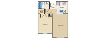 1 Bedroom/1 Bath - A