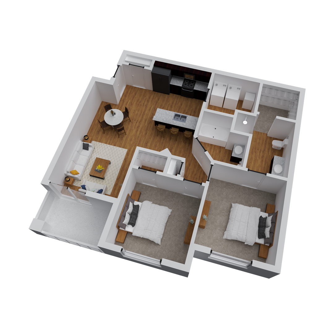 Legend Flats Apartments | Evans, CO | 2x2 Clapton Floor Plan