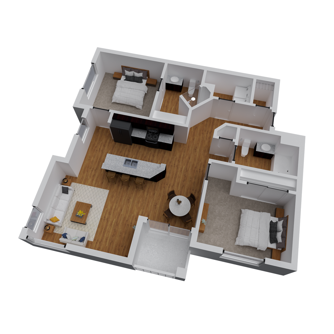 Legend Flats Apartments | Evans, CO | 2x2 Joplin Floor Plan