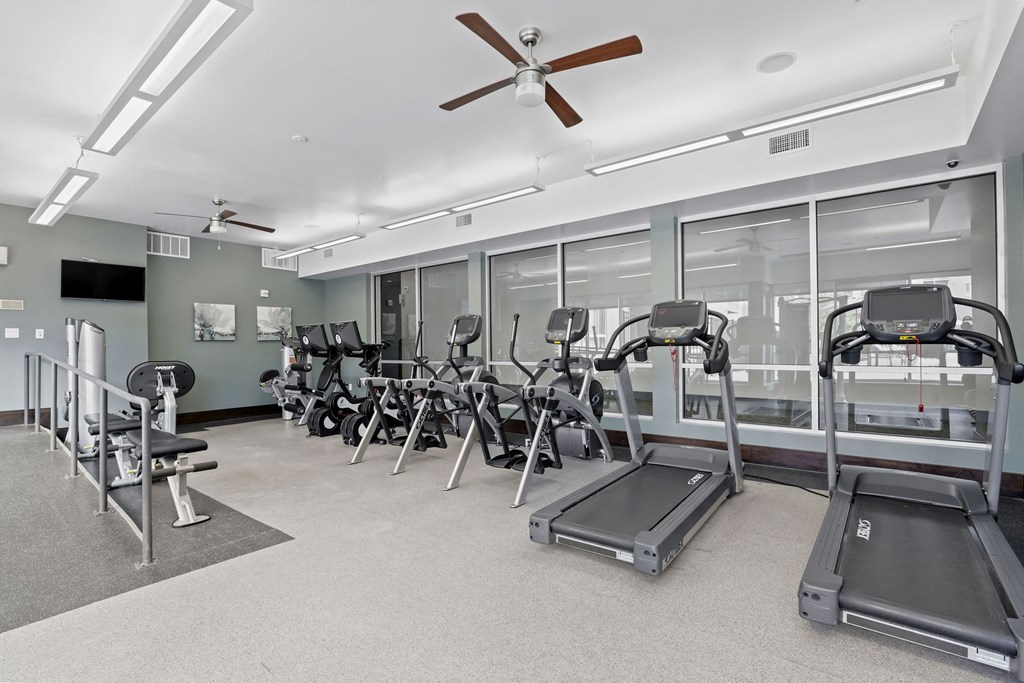 the gym at the preserve apartments