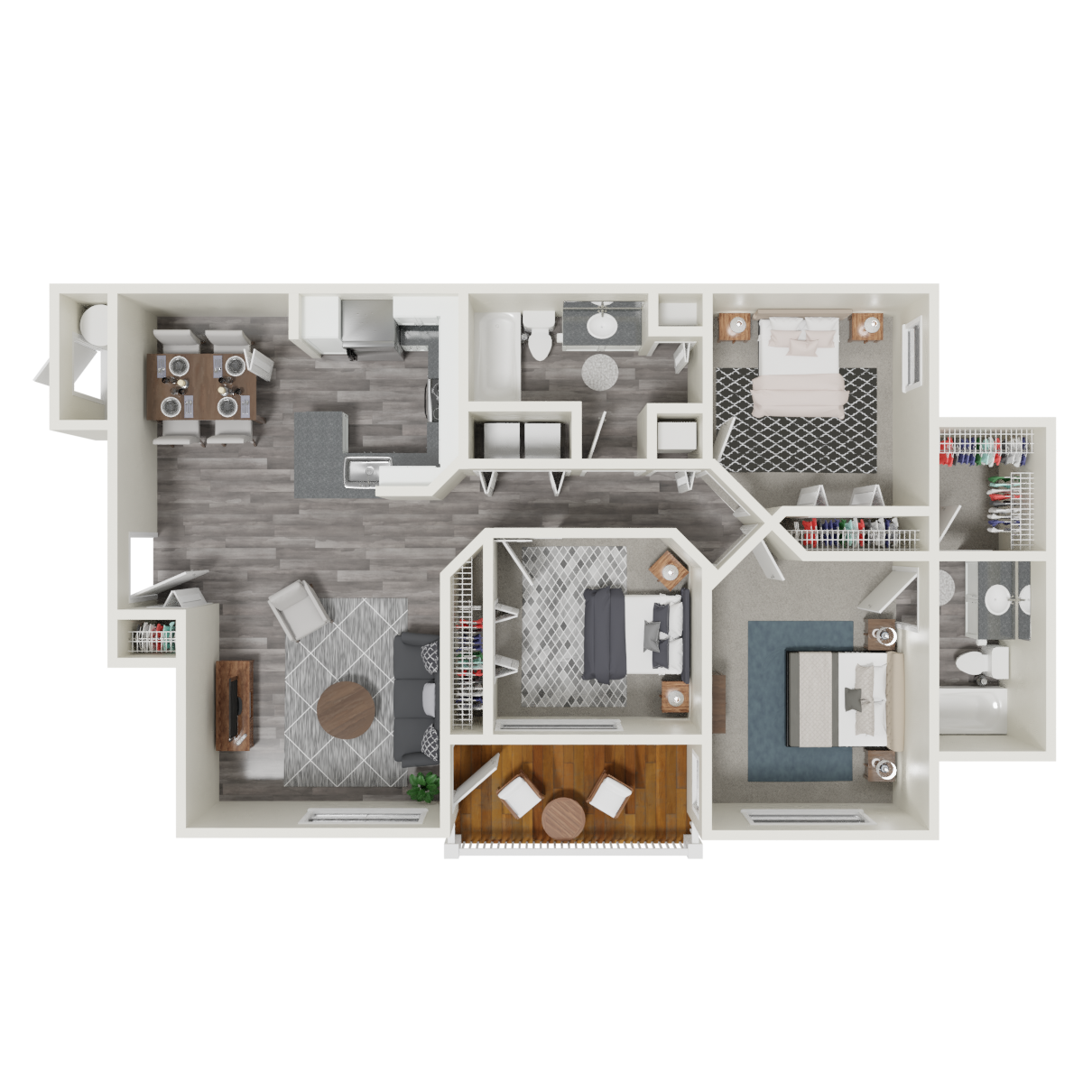 Jasmine 3D Floor plan at Paradise Island, Jacksonville