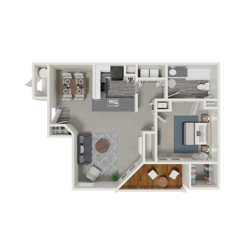Maui 3D Floor plan at Paradise Island, Jacksonville, FL, 32256