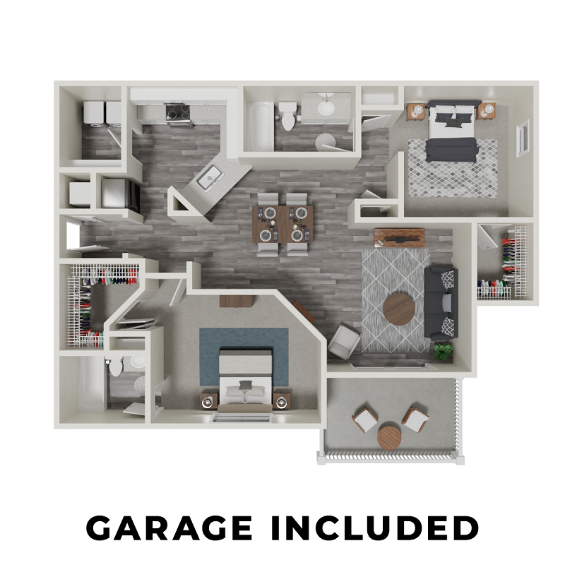 Pandanus 3D floor plan at Paradise Island, Jacksonville, Florida