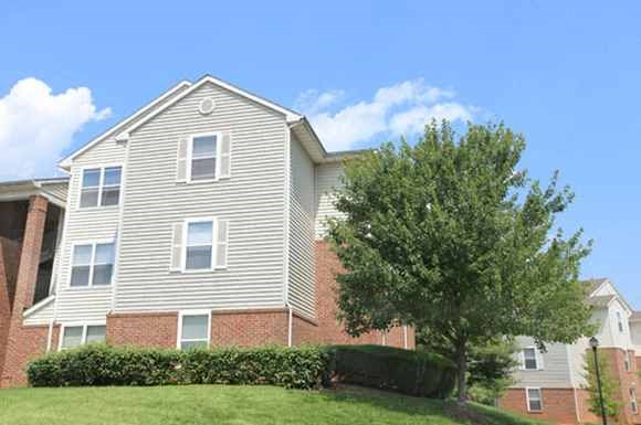 an apartment building with a tree in front of it