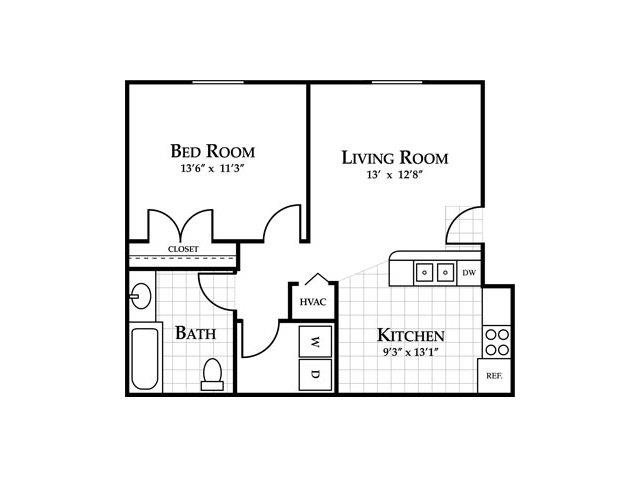 1 Bedroom (sunroom optional) Floor Plan 1 Bedroom (sunroom optional) Floor Plan