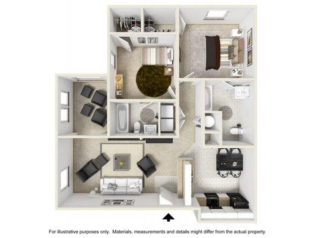 2 Bedroom Floor Plan 2 Bedroom Floor Plan at Battleground North Apartments, Greensboro