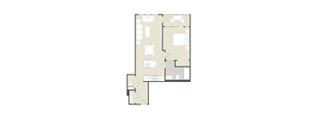 1 Bedroom - 1 Bathroom