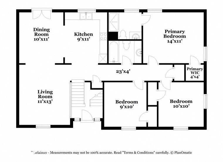 a floor plan of a house with bedrooms and a living room