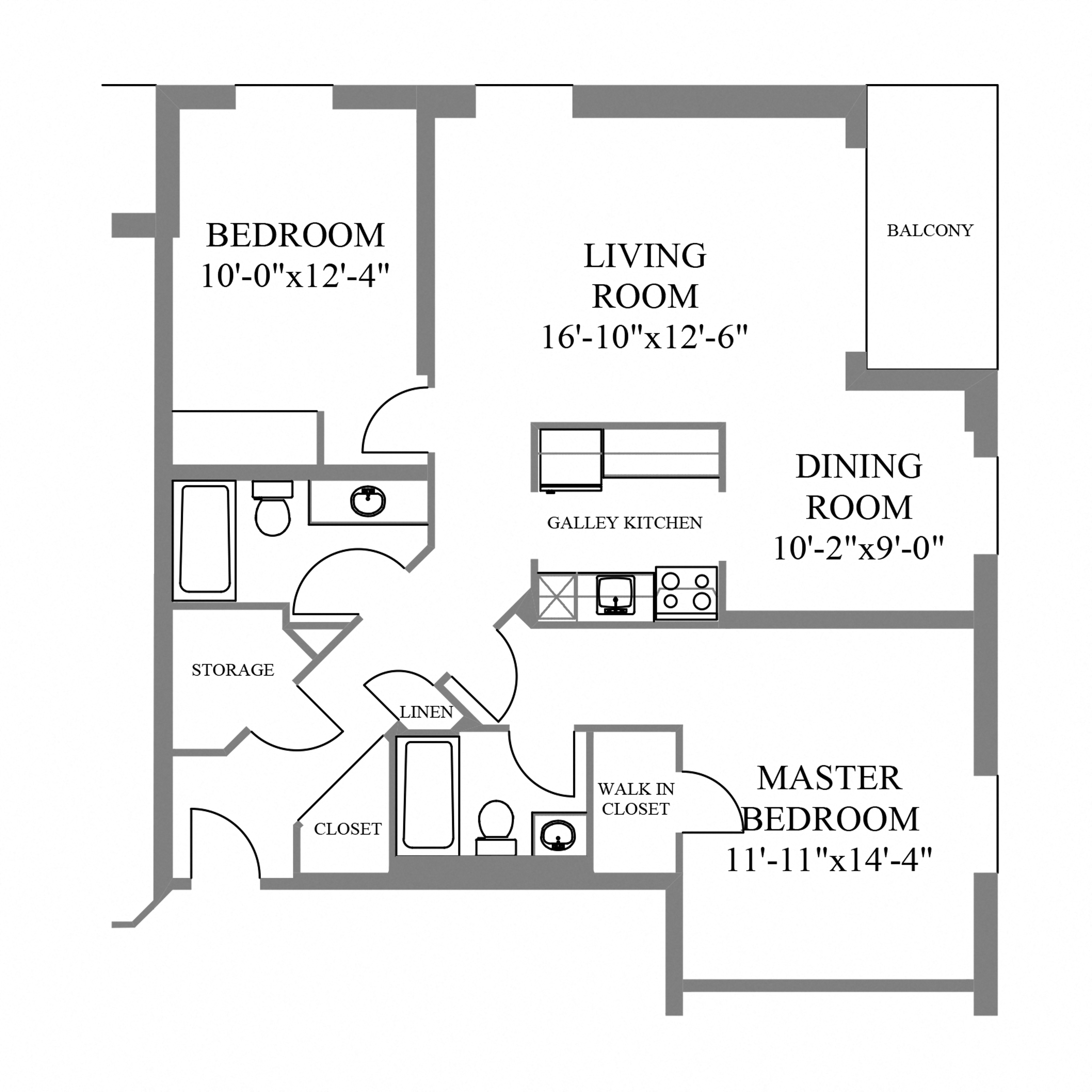 The Bellevue 2 Bedroom Corner Suite