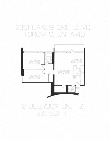 2 bedroom, 1.5 bath with a balcony