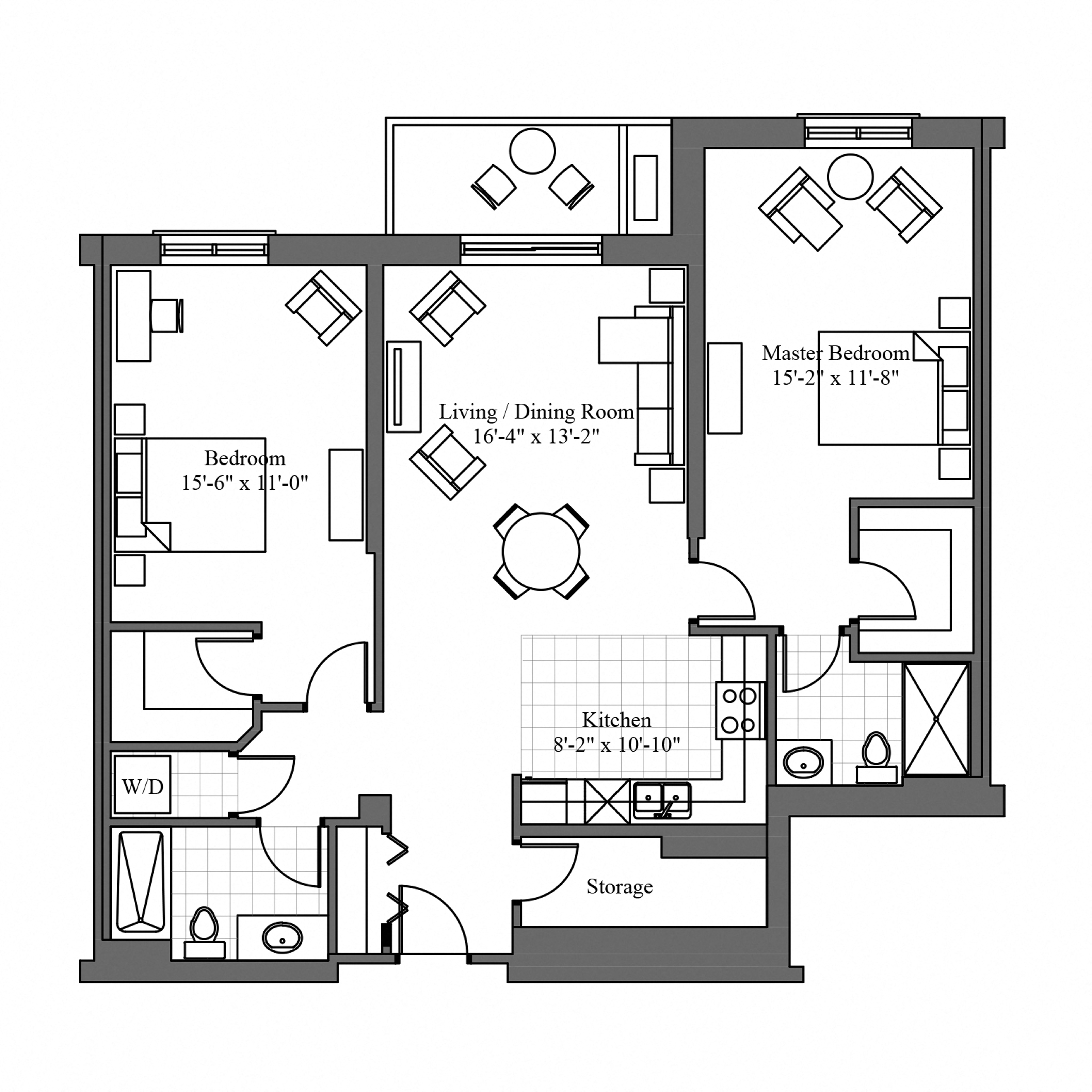 The Kenrick 2 Bedroom 2 Bathroom Suite