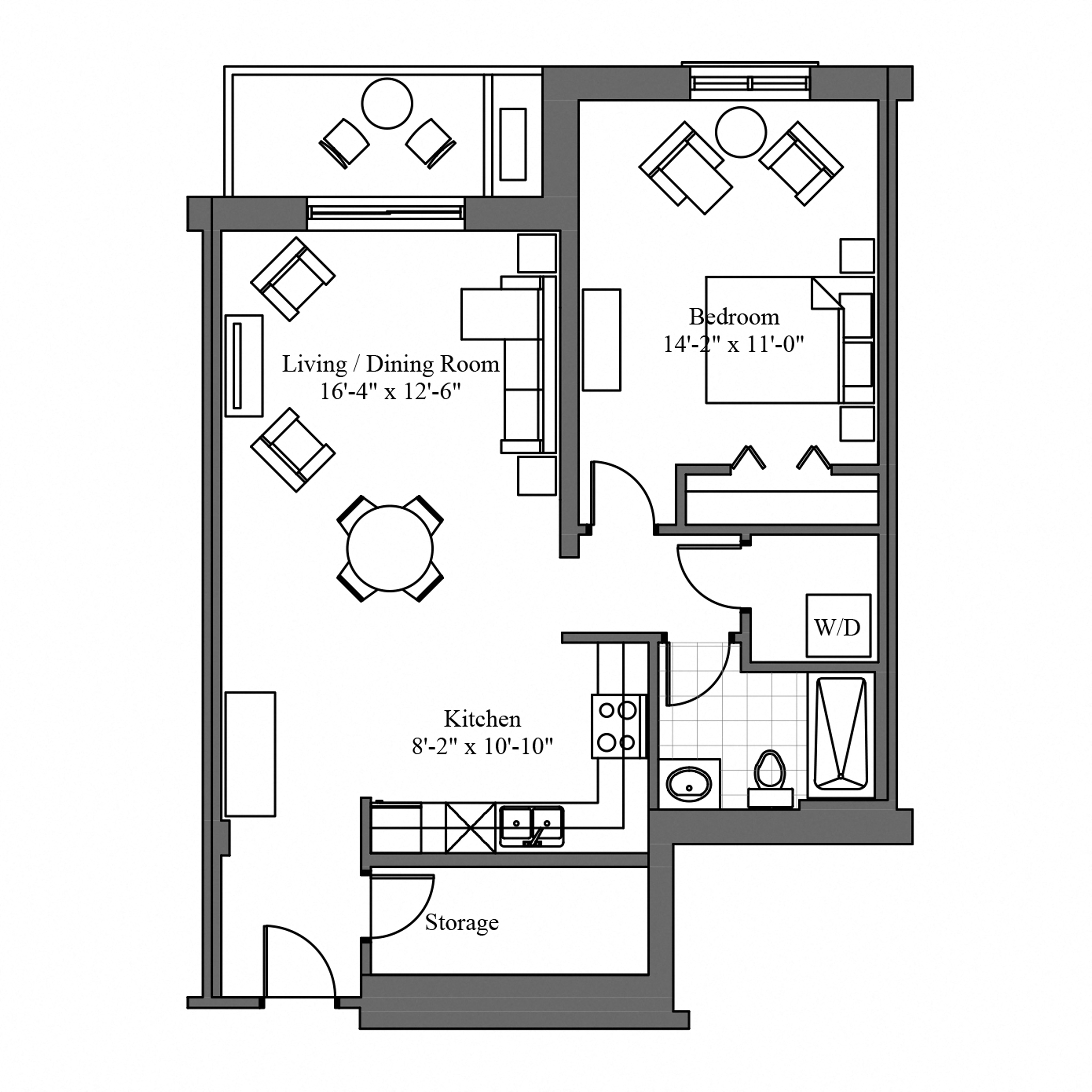 The Oxford 1 Bedroom 1 Bathroom Suite