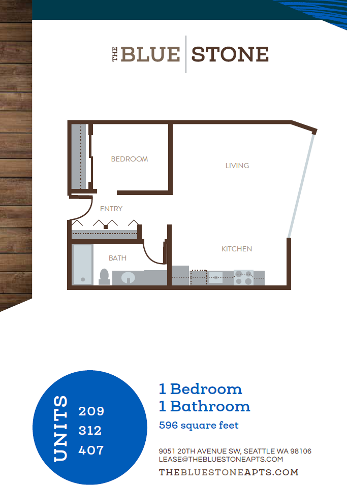 1 Bed 1 Bath
