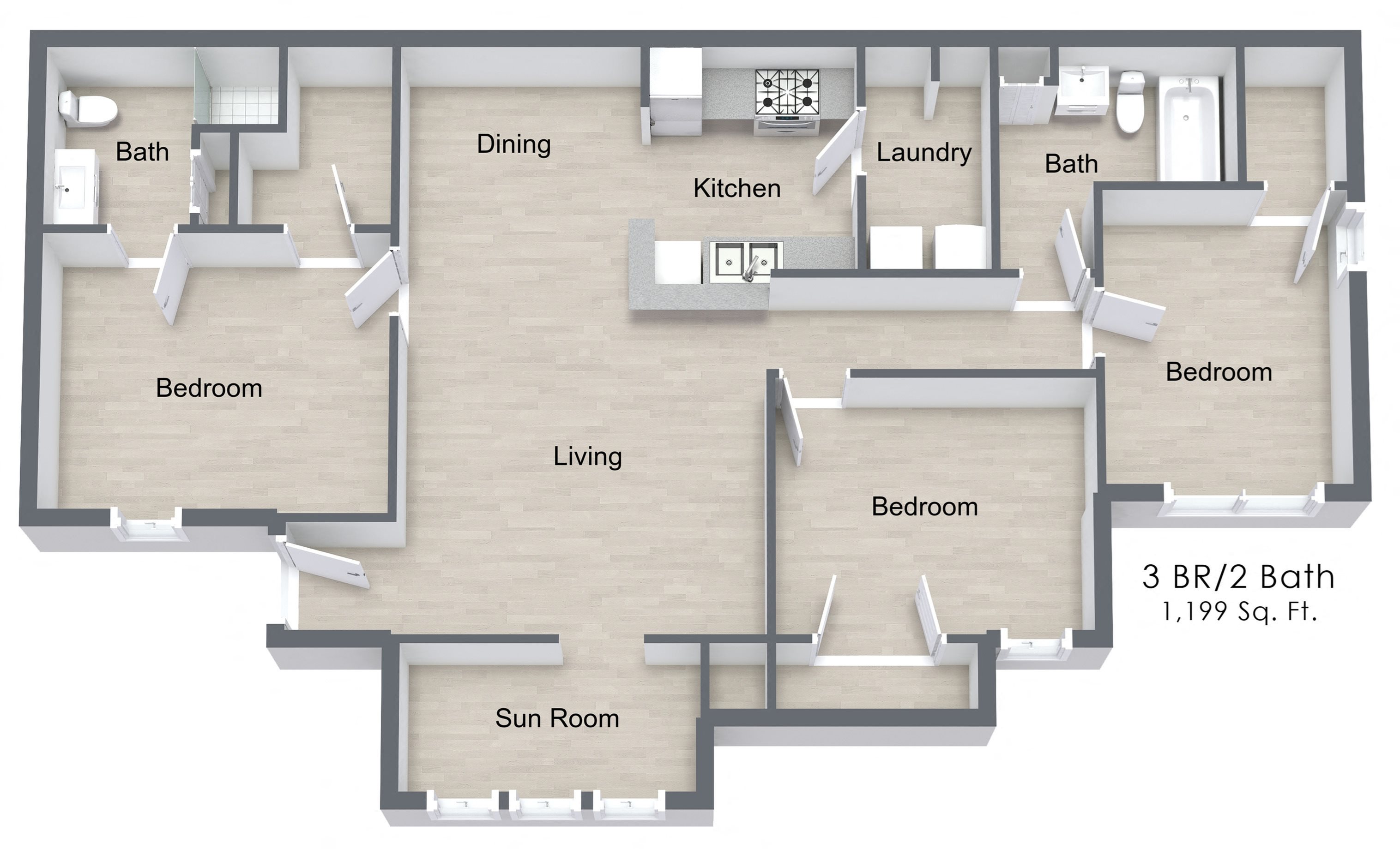 Floor Plans of Liberty Commons in Columbus, GA