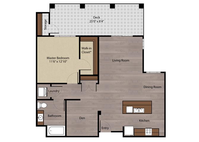 1 3 Bed Apartments Vue At Centennial Suite A Floorplan