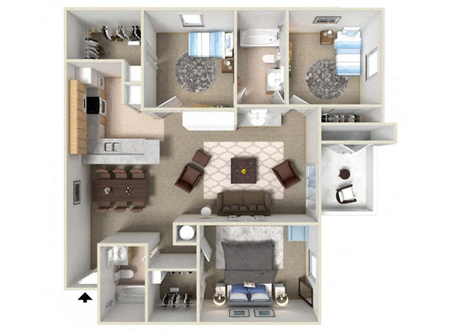 3 Bedroom Floorplan