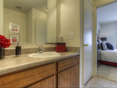 Designer Granite Countertops in all Bathrooms at Berrington Village Apartments, North Carolina, 28803 - Photo Gallery 5