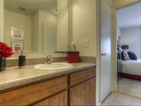 Designer Granite Countertops in all Bathrooms at Berrington Village Apartments, North Carolina, 28803